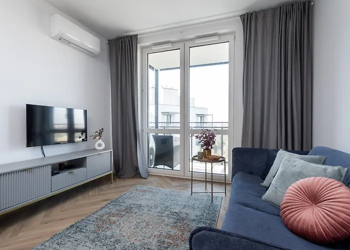 Apartment Blushline Wiktoryn Ac Balcony Warsaw